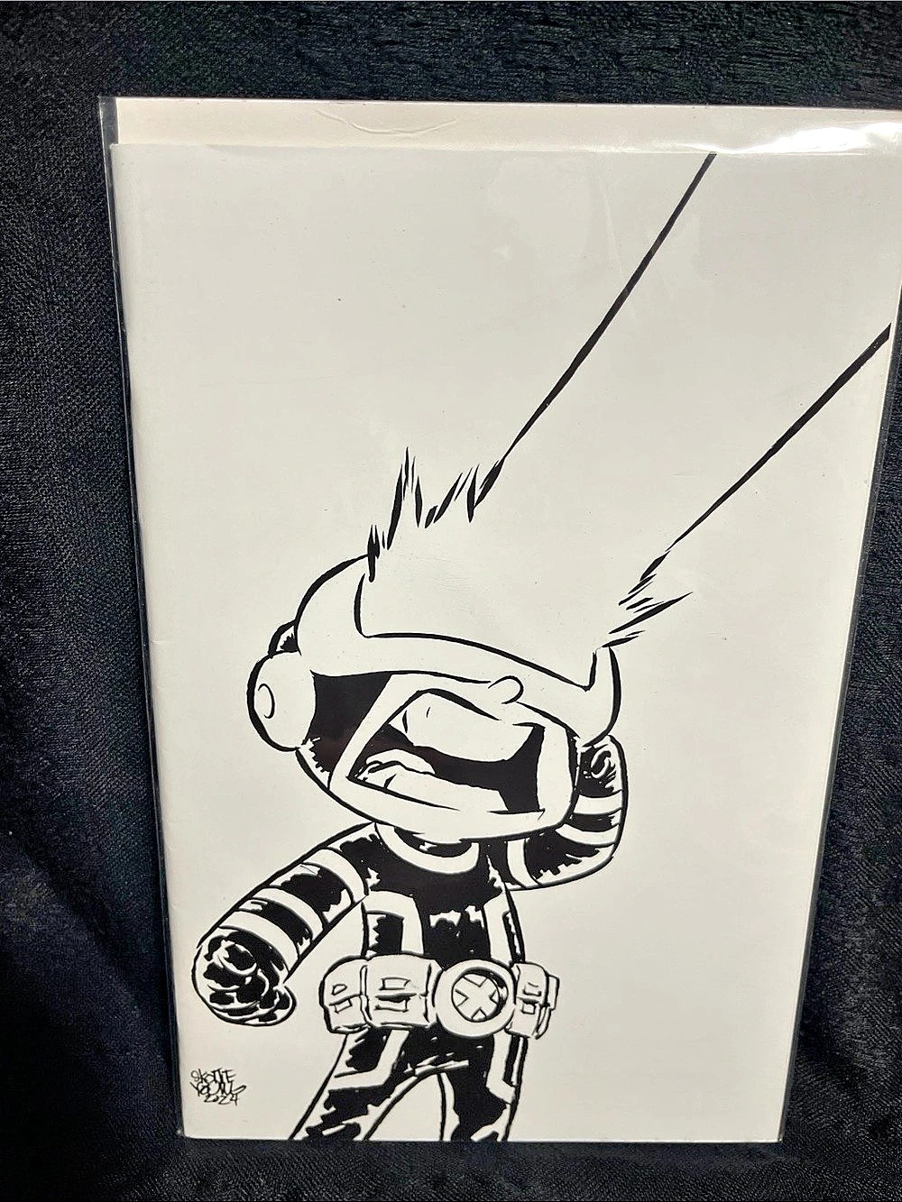 Marvel X-Men Skottie Young Big Marvel Sketch Variant Comic Book Black & White